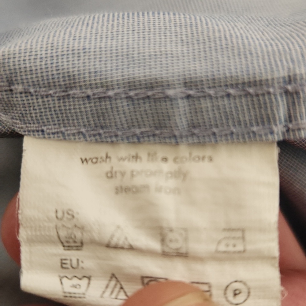 3/$20 Kenneth Cole Reaction Light Blue Button-Up Shirt - Picture 8 of 9